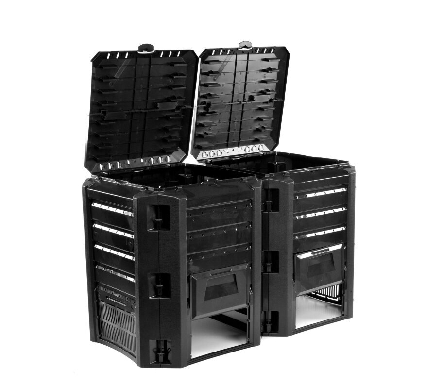 Kompostētājs Prosperplast IKLM800C-S411 800 l melns cena un informācija | Komposta kastes un āra konteineri | 220.lv