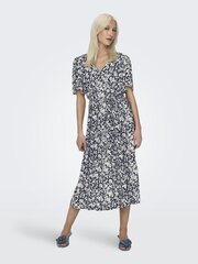 ONLY женское платье 15323675*01, тёмно-синий /белый цена и информация | Платья | 220.lv