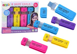 Мел для окрашивания волос, 4 цвета цена и информация | Игрушки для девочек | 220.lv