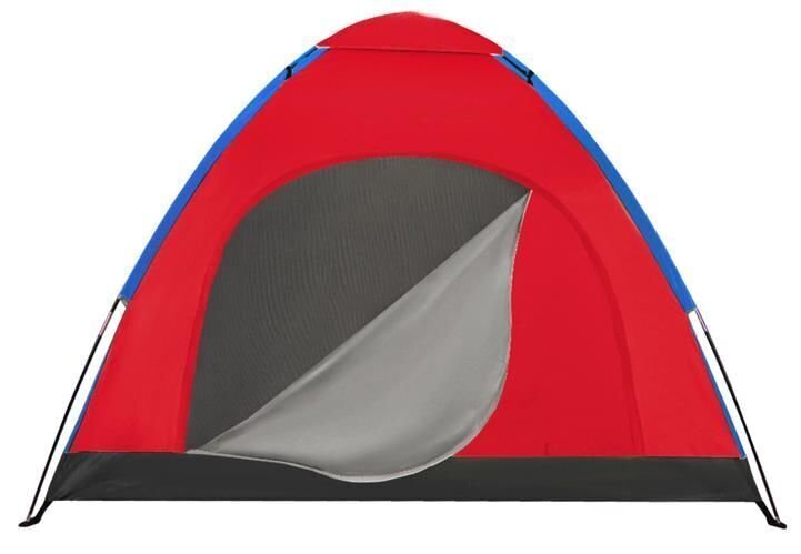 Tūristu telts 4 personām Iso, sarkans цена и информация | Teltis | 220.lv