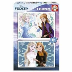 2 Pužļu komplekts Frozen 20 gab cena un informācija | Puzles, 3D puzles | 220.lv