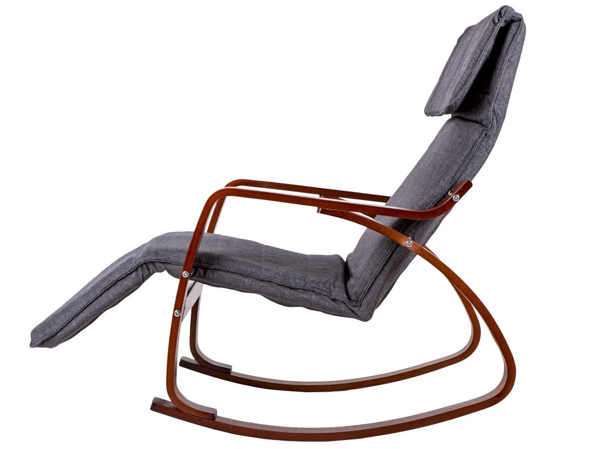 Šūpuļkrēsls, pelēks цена и информация | Atpūtas krēsli | 220.lv
