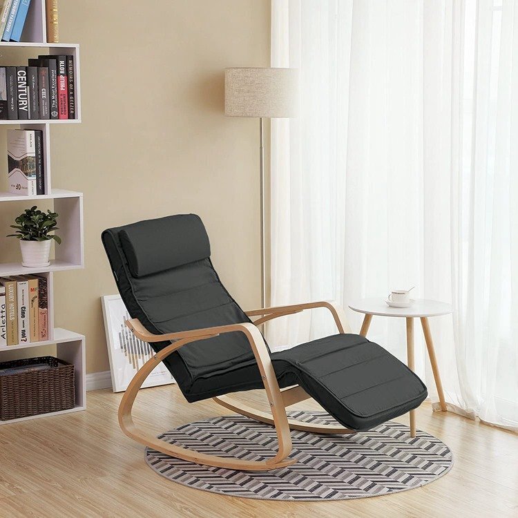 Šūpuļkrēsls, pelēks цена и информация | Atpūtas krēsli | 220.lv