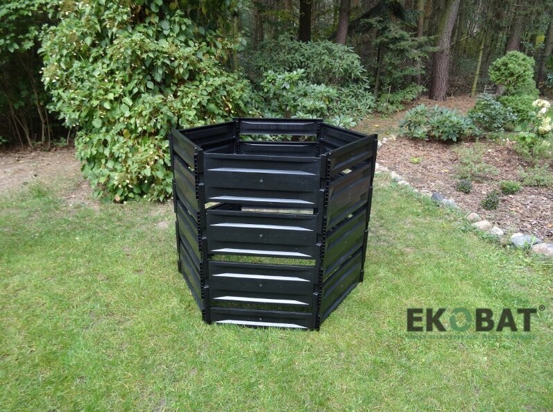 Ekobat 1 kameru kompostētājs, 1050 l цена и информация | Komposta kastes un āra konteineri | 220.lv
