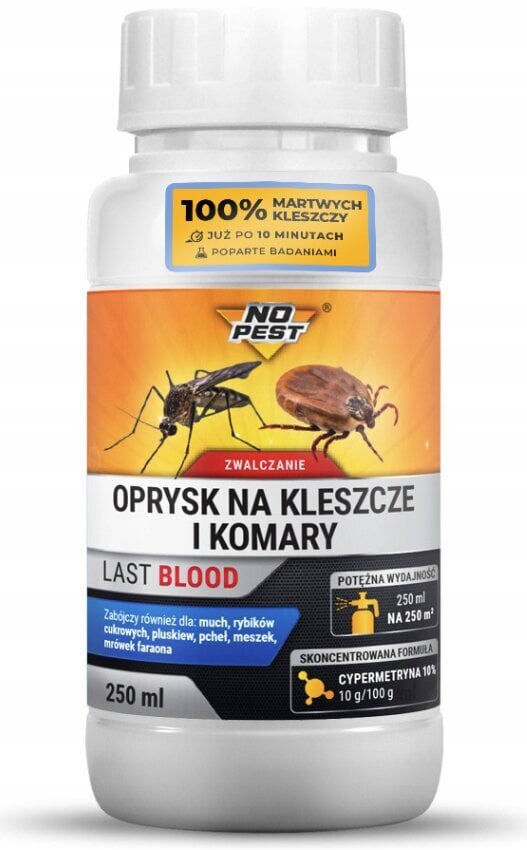 No-Pest šķidrums pret ērcēm un odiem, 250 ml цена и информация | Līdzekļi pret odiem un ērcēm | 220.lv