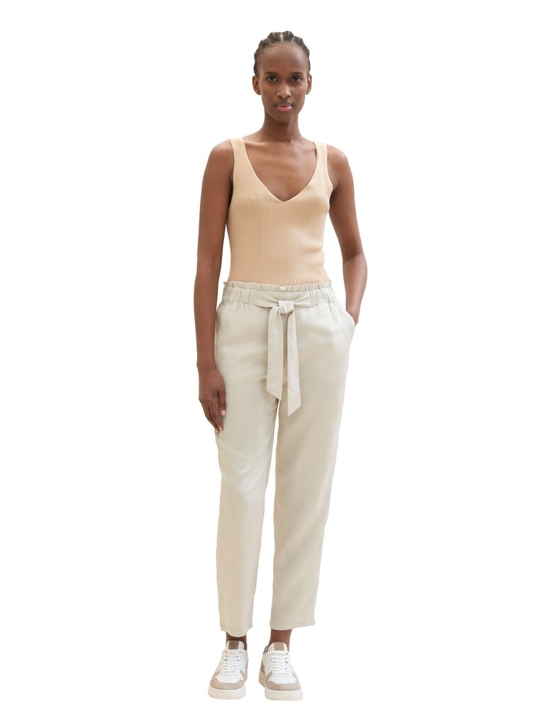 Tom Tailor sieviešu bikses, gaišas smilškrāsas cena un informācija | Bikses sievietēm | 220.lv