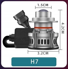 Spuldzes Led H7 miglas lukturi 22000Lm 120W 12V 24V cena un informācija | Auto spuldzes | 220.lv