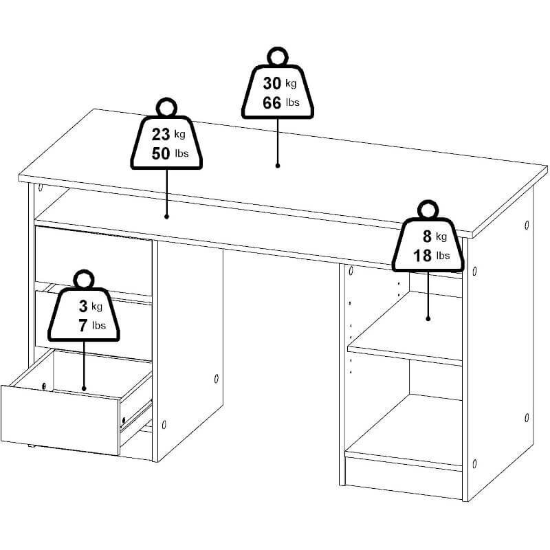 Rakstāmgalds Hickory Function 70491-hlhl, brūns cena un informācija | Datorgaldi, rakstāmgaldi, biroja galdi | 220.lv