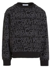 Calvin Klein svitšots zēniem Glow In The Dark Aop Crewneck 520883612, melns cena un informācija | Zēnu jakas, džemperi, žaketes, vestes | 220.lv