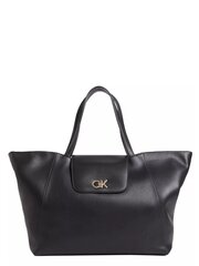 Soma sievietēm Calvin Klein Re-Lock Shopper W/flap Black 545010458 cena un informācija | Sieviešu somas | 220.lv