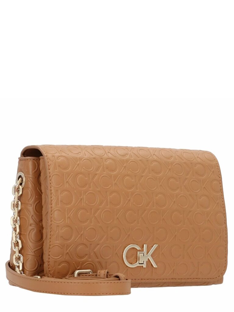 Soma sievietēm Calvin Klein Re-Lock Shoulder Bag Md - Emb Brown Sugar 545010460 cena un informācija | Sieviešu somas | 220.lv