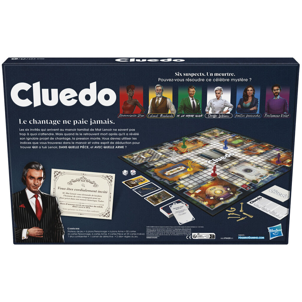 Galda spēle Hasbro Cluedo, FR cena un informācija | Galda spēles | 220.lv