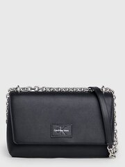 Soma sievietēm Calvin Klein Sculpted Ew Flap Conv25 Chain Black 545010462 cena un informācija | Sieviešu somas | 220.lv