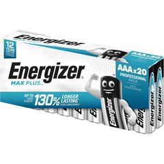 Элементы Energizer Max Plus LR03 AAA, 20 шт. цена и информация | Батарейки | 220.lv