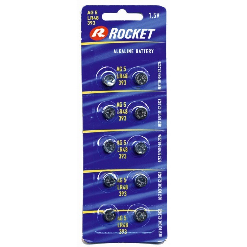 Baterijas Rocket Alkaline LR48 193 AG5, 10 gab. цена и информация | Baterijas | 220.lv