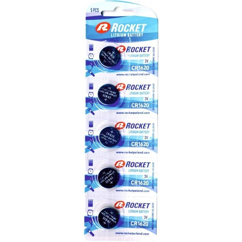 Baterijas Rocket Lithium CR1620, 5 gab. цена и информация | Baterijas | 220.lv