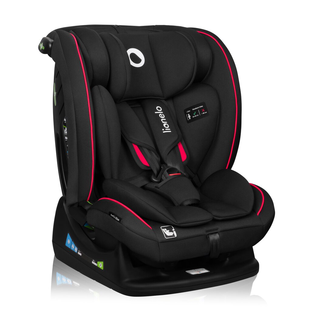 Autokrēsliņš Lionelo Aart I-size, 0 -36 kg, Black Carbon Red cena un informācija | Autokrēsliņi | 220.lv