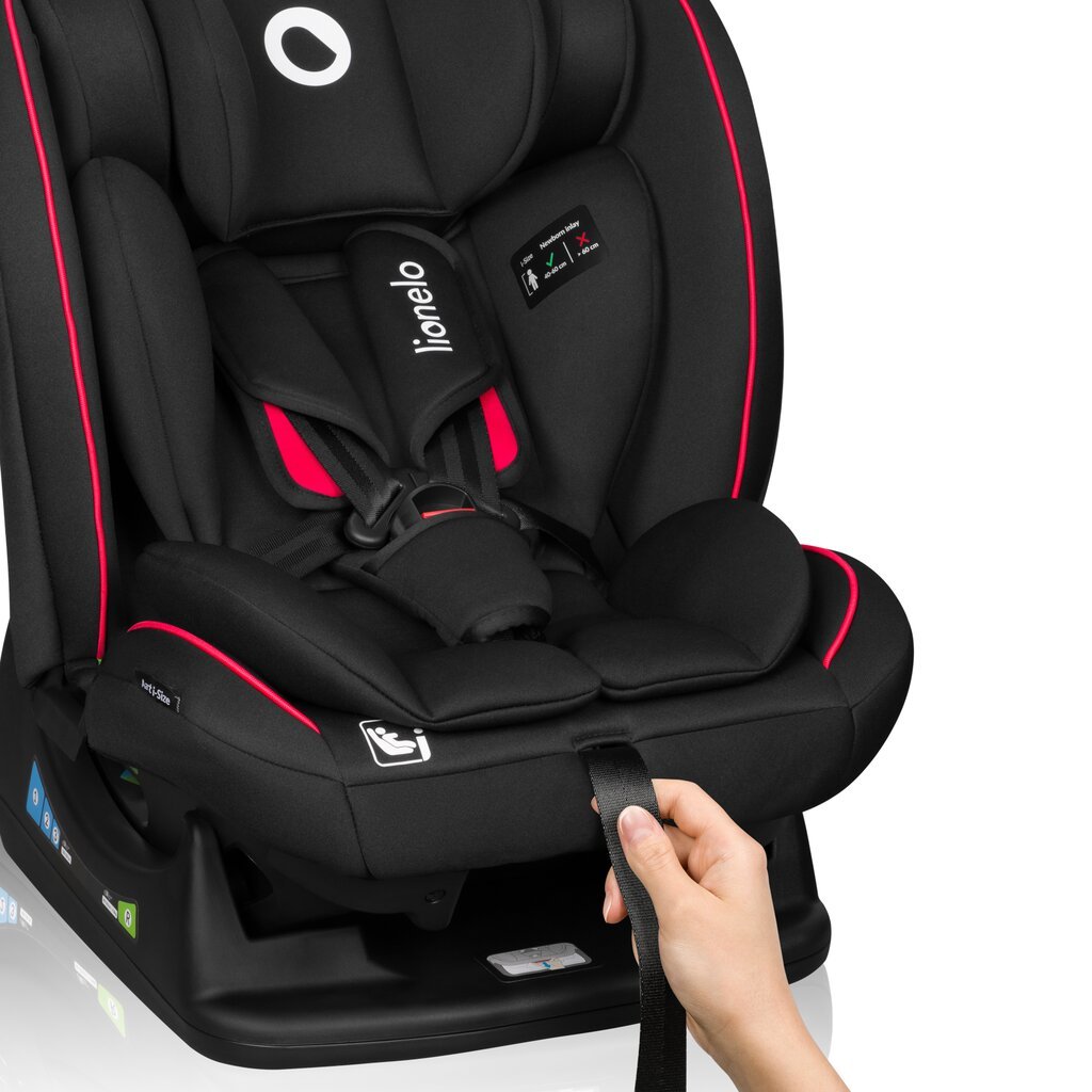 Autokrēsliņš Lionelo Aart I-size, 0 -36 kg, Black Carbon Red cena un informācija | Autokrēsliņi | 220.lv