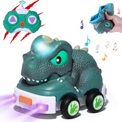 Mašīna ar tālvadības pulti Tyrannosaurus Car, zaļa cena un informācija | Rotaļlietas zēniem | 220.lv