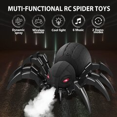 Interaktīvs zirneklis Spray Spider, melns cena un informācija | Rotaļlietas zēniem | 220.lv