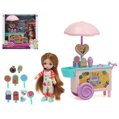 Lelle ar piederumiem Bigbuy Fun Sally Ice Cream Shop cena un informācija | Rotaļlietas meitenēm | 220.lv