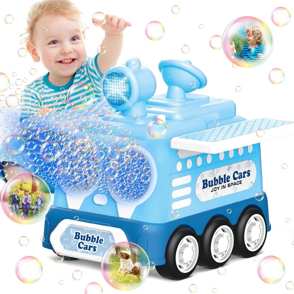 Ziepju burbuļu aparāts Bubble Cars, zils, 20x18x17 cm цена и информация | Ūdens, smilšu un pludmales rotaļlietas | 220.lv