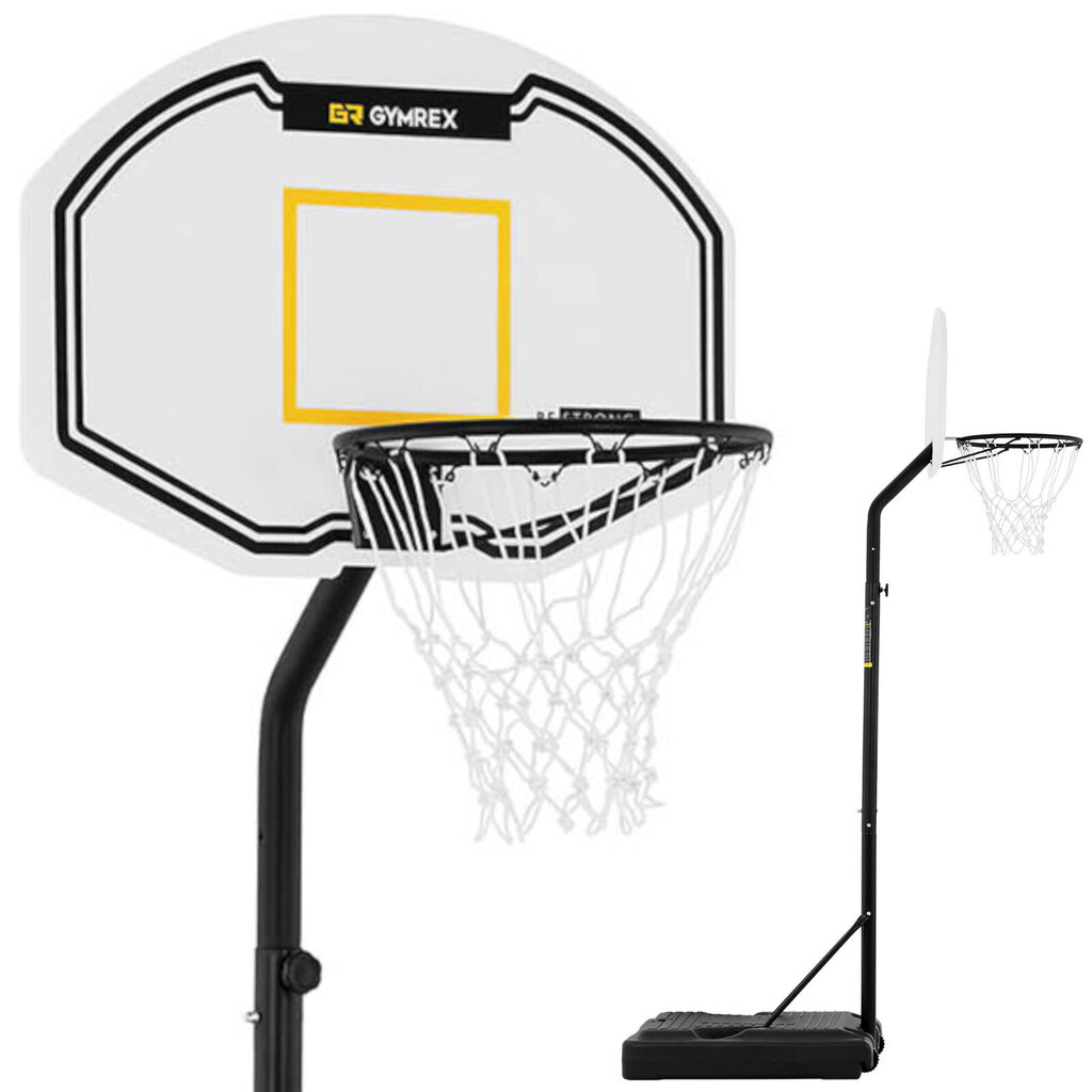 Mobilā basketbola grozs ar statīvu Gymrex, 190-260cm cena un informācija | Basketbola grozi | 220.lv