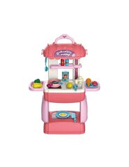 Rotaļu virtuves komplekts, rozā, 47x34,2x14 cm cena un informācija | Rotaļlietas meitenēm | 220.lv