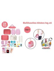 Rotaļu virtuves komplekts, rozā, 47x34,2x14 cm cena un informācija | Rotaļlietas meitenēm | 220.lv
