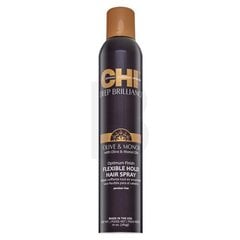 Matu laka CHI Deep Brilliance Optimum Finish Flexible Hold Spray, 284 ml cena un informācija | Matu veidošanas līdzekļi | 220.lv