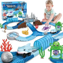 Auto trase Shark Track Car, zila cena un informācija | Rotaļlietas zēniem | 220.lv