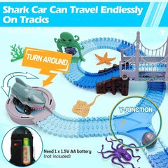 Auto trase Shark Track Car, zila cena un informācija | Rotaļlietas zēniem | 220.lv