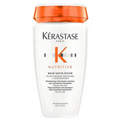 Шампунь увлажняющий Kérastase Nutritive Bain Satin Riche Shampoo, 250мл цена и информация | Шампуни | 220.lv