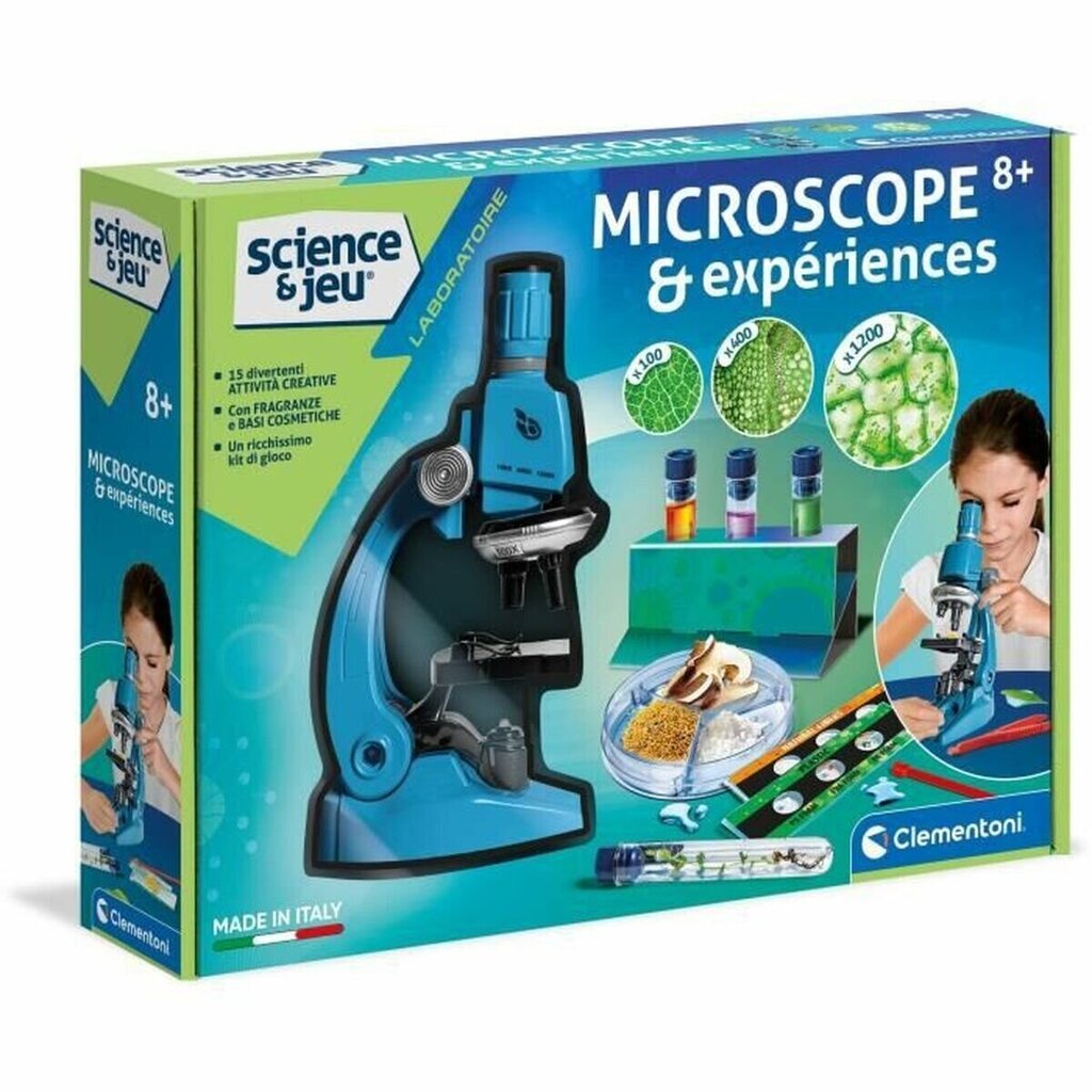 Mikroskopa komplekts Clementoni Experiments cena un informācija | Attīstošās rotaļlietas | 220.lv
