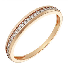 Золотое кольцо с цирконами Brasco 58477 58477-18.5 цена и информация | Кольца | 220.lv