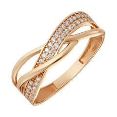 Золотое кольцо с цирконами Brasco 58424 58424-20.5 цена и информация | Кольца | 220.lv