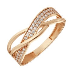 Золотое кольцо с цирконами Brasco 58424 58424-20.5 цена и информация | Кольца | 220.lv