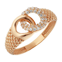 Золотое кольцо с цирконами Brasco 58397 58397-18.5 цена и информация | Кольца | 220.lv