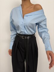 Женская классическая рубашка, синяя  цена и информация | Женские блузки, рубашки | 220.lv