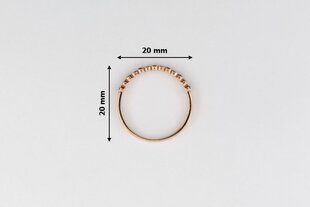 Золотое кольцо с цирконами Brasco 52614 52614-17 цена и информация | Кольца | 220.lv