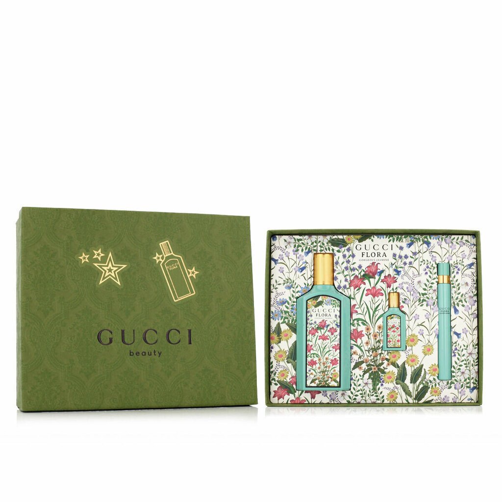 Kolekcija Gucci Flora Gorgeous Jasmine sievietēm: EDP, 100 ml + EDP, 10 ml + EDP, 5 ml cena un informācija | Sieviešu smaržas | 220.lv
