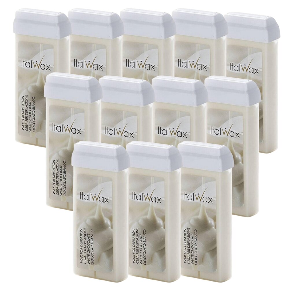 Vaska kārtridžs ItalWax White Chocolate, 12x100 ml цена и информация | Depilācijas līdzekļi, vaksācijas piederumi | 220.lv