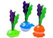 Vannas rotaļlietu grozs ar zivtiņām ar aļģēm Lean Toys, zils, 4 gab. cena un informācija | Rotaļlietas zēniem | 220.lv