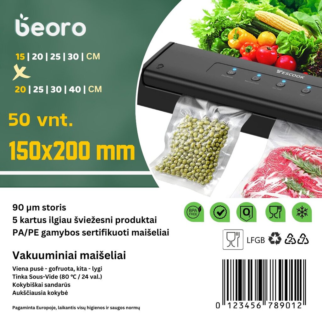 Beoro 15x20 цена и информация | Vakuuma iepakotāji | 220.lv