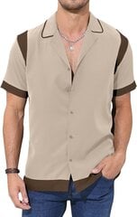 Мужская легкая рубашка Cooleep, бежевая цена и информация | Мужские рубашки | 220.lv