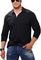 Мужская легкая рубашка с длинным рукавом Cooleep, черная цена и информация | Мужские футболки | 220.lv