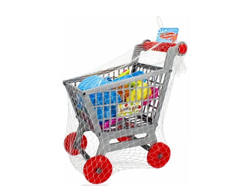 Bērnu iepirkumu grozs ar precēm Mega Creative, pelēki цена и информация | Rotaļlietas meitenēm | 220.lv
