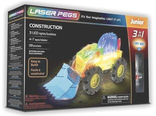 Конструктор Laser Pegs 3in1 Construction, 28 д. цена и информация | Kонструкторы | 220.lv