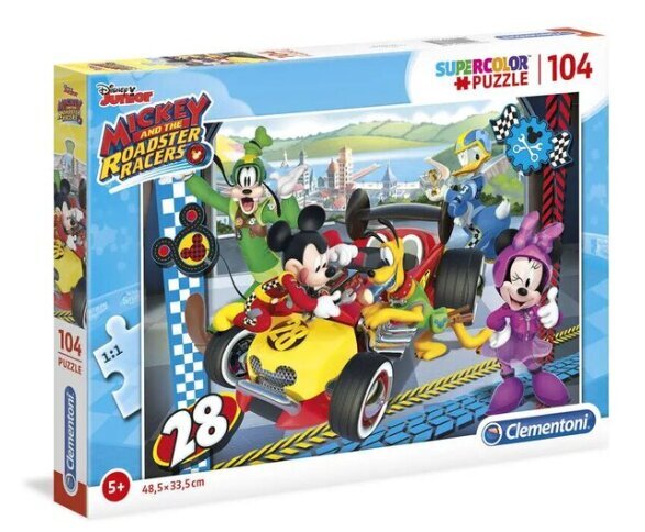 Puzle Clementoni 27984 Mickey and The Roadster, 104 d. cena un informācija | Puzles, 3D puzles | 220.lv