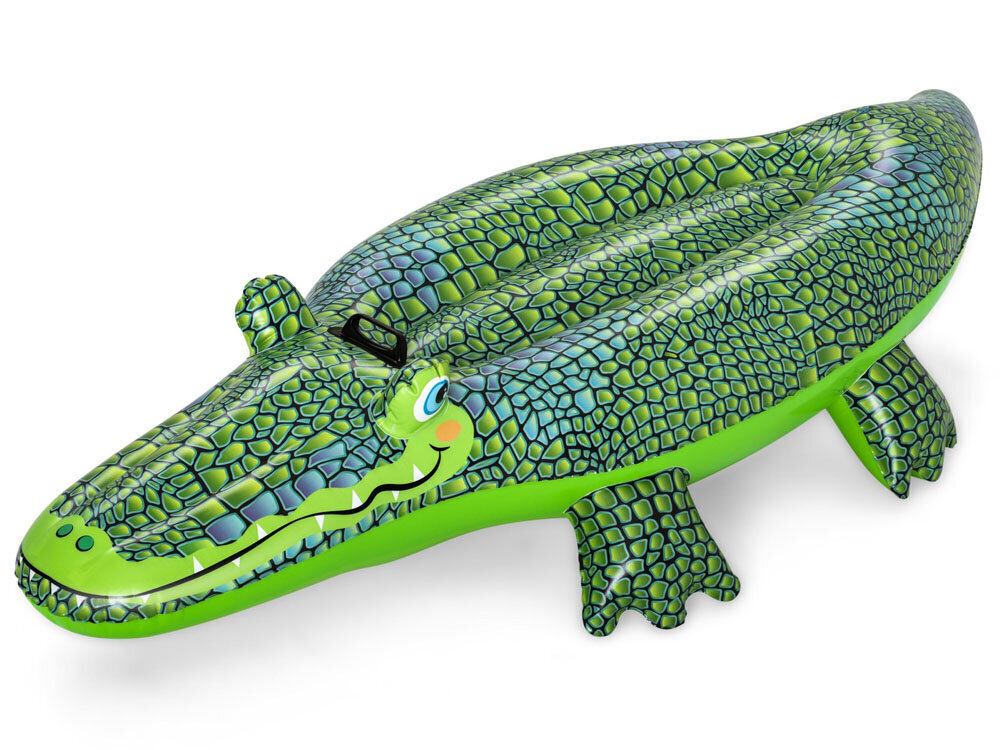 Piepūšamais atpūtas krēsls Bestway Crocodile, 152 x 71 cm, zaļš цена и информация | Piepūšamās rotaļlietas un pludmales preces | 220.lv